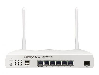 Draytek Vigor 2865ax - wireless router - DSL modem - Wi-Fi 6 - Wi-Fi 6 - desktop, wall-mountable