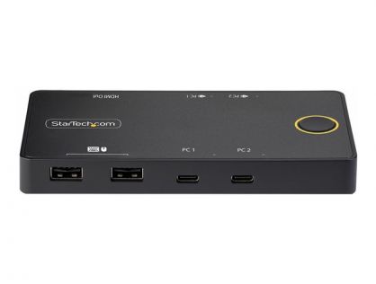 StarTech.com 2-Port USB-C KVM Switch, Single-4K 60Hz HDMI Monitor, Dual-100W Power Delivery Pass-through Ports, Bus Powered, USB Type-C/USB4/Thunderbolt 3/4 Compatible - Small Form Factor (C2-H46-UC2-PD-KVM) - KVM switch - 2 x KVM / audio / USB - 1 local 
