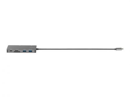 StarTech.com USB C Multiport Adapter, HDMI 4K 30Hz or VGA Travel Dock, 5Gbps USB 3.0 Hub (USB A / USB C Ports), 100W Power Delivery, SD/MicroSD Slot, GbE, 12" (30cm) Long Attached Cable - USB C Mini Dock - docking station - USB-C 3.2 Gen 1 - HDMI, VGA - 1