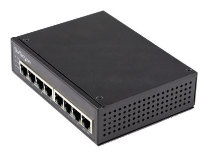 StarTech.com Industrial 8 Port Gigabit PoE Switch, 30W, Power Over Ethernet Switch, Gigabit Ethernet GbE PoE+ Unmanaged Switch, Rugged High Power Gigabit Network Switch IP-30, -40C to 75C - Gigabit Ethernet PoE (IESC1G80UP) - switch - 8 ports - unmanaged