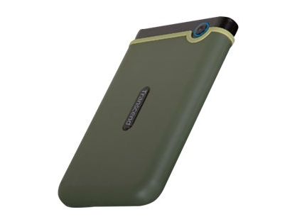 Transcend StoreJet 25M3 - Hard drive - 2 TB - external (portable) - 2.5" - USB 3.1 Gen 1 - 256-bit AES - military green