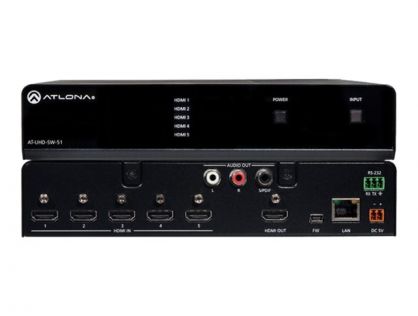 Atlona AT-UHD-SW-51 - video/audio switch - 5 ports - rack-mountable