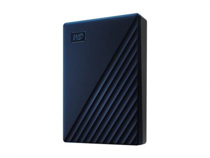 WD My Passport for Mac WDBK6C0060BBL - Hard drive - encrypted - 6 TB - external (portable) - USB 3.2 Gen 1 - 256-bit AES - blue