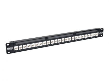 Eaton Tripp Lite Series 24-Port Cat6a Patch Panel Feedthrough Rackmount RJ45 Ethernet 1U - patch panel - 1U - 19" - TAA Compliant
