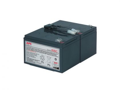 APC Replacement Battery Cartridge #6 - UPS battery - 1 x battery - Lead Acid - black - for P/N: SMC1500IC, SMT1000CUS, SMT1000I-AR, SMT1000IC, SUA1000I-IN, SUA1000J3W, SUA1500J3W