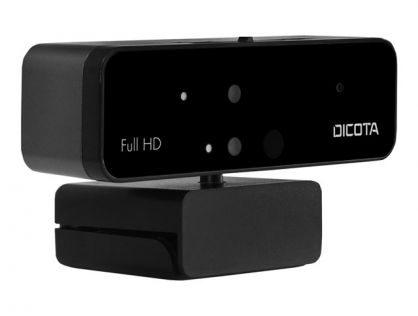 DICOTA Webcam PRO Face Recognition - Webcam - colour - 1920 x 1080 - 1080p - audio - USB 2.0