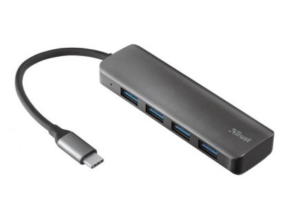 Trust Halyx Aluminium USB-C to 4-Port USB-A 3.2 Hub - hub - 4 ports