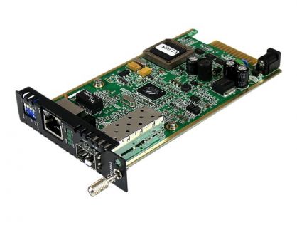 StarTech.com Gigabit Ethernet Fiber Media Converter Card Module w/ Open SFP Slot - Fiber to Ethernet Converter - Ethernet Media Converter (ET91000SFP2C) - Fibre media converter - GigE - 1000Base-TX - RJ-45 / SFP (mini-GBIC) - for P/N: ET10GSFP, GLCSXMMRGD