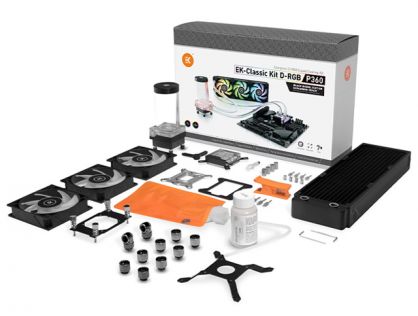 EK-Classic Kit P360 D-RGB - Black Nickel Edition Intel/AMD for Liquid Cooling