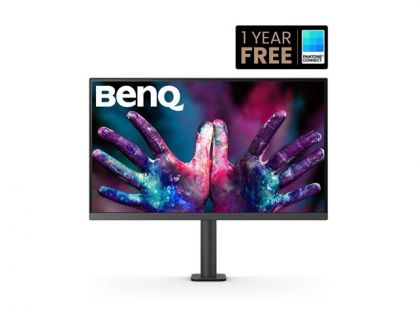 BenQ PD2705UA - LED monitor with KVM switch - 27" - 3840 x 2160 4K @ 60 Hz - IPS - 250 cd/m² - 1200:1 - HDR10 - 5 ms - HDMI, DisplayPort, USB-C - speakers