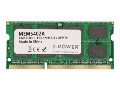 2-Power - DDR3L - module - 4 GB - SO-DIMM 204-pin - 1866 MHz / PC3L-14900 - unbuffered