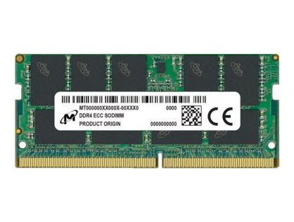 Micron - DDR4 - module - 32 GB - SO-DIMM 260-pin - 3200 MHz / PC4-25600 - CL22 - 1.2 V - unbuffered - ECC