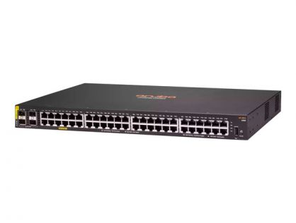 HPE Aruba 6100 48G Class4 PoE 4SFP+ 370W Switch - Switch - Managed - 48 x 10/100/1000 (PoE+) + 4 x 1 Gigabit / 10 Gigabit SFP+ - side to side airflow - rack-mountable - PoE+ (370 W)