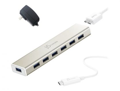 j5create JCH377 - hub - USB Type-C - 7 ports