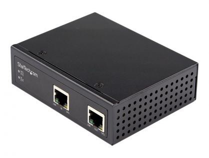StarTech.com Industrial Single Port Gigabit PoE Extender, 60W 802.3bt PoE /PoE+/ PoE++, 100m/330ft, Power Over Ethernet Network Range Extender, IP-30 Housing, -40C to +75C, PD PoE Extender - 60W PoE++ Extender (POEEXT1G60W) - network/power extender - 10Mb