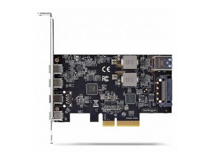 StarTech.com 5-Port USB PCIe Card, USB 3.2 10Gbps, PCI Express Card with 4x USB-C Ports, 1x USB-A Internal Port, USB PCIe Controller Card, Windows/macOS/Linux - USB adapter - PCIe 3.0 x4 - USB-C 3.2 Gen 1 x 4 + USB 3.2 Gen 1 x 1