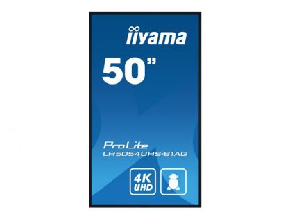 Iiyama LH5054UHS-B1AG LH54 Series - 50" LED-backlit LCD display - 4K - for digital signage / interactive communication