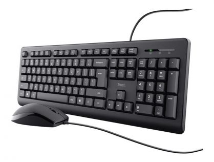 Trust TKM-250 - keyboard and mouse set - QWERTY - UK - black