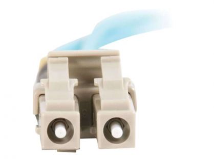 C2G LC-LC 10Gb 50/125 OM3 Duplex Multimode PVC Fiber Optic Cable (LSZH) - Network cable - LC multi-mode (M) to LC multi-mode (M) - 30 m - 30 m - fibre optic - duplex - 50 / 125 micron - OM3 - halogen-free - aqua