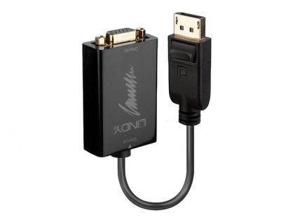 Lindy DisplayPort to VGA Adapter - external video adapter - black