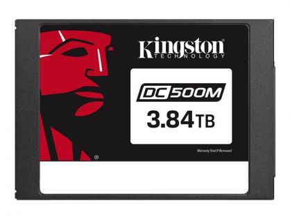 Kingston Data Center DC500M - SSD - encrypted - 3.84 TB - internal - 2.5" - SATA 6Gb/s - 256-bit AES - Self-Encrypting Drive (SED)