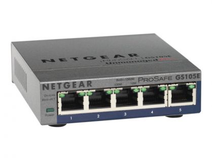 NETGEAR Plus GS105Ev2 - switch - 5 ports - unmanaged