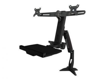 DUAL SIT STAND WORKSTATION CLAMP MOUNT 24IN
