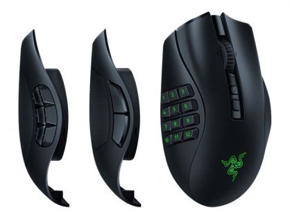 Razer Naga V2 Pro - mouse - MMO, HyperScroll Pro wheel, gaming - Bluetooth, USB-C, 2.4 GHz