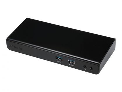 2-Power USB 3.0 Dual Display Docking Station - Docking station - USB - HDMI - GigE
