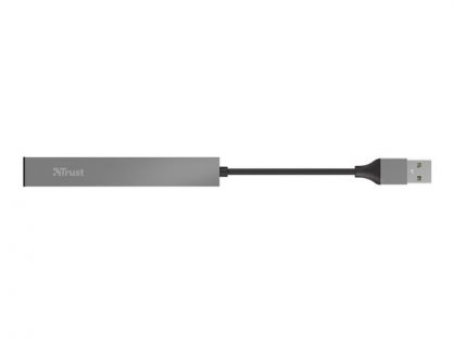 Trust Halyx Aluminium 4-Port Mini USB Hub - hub - 4 ports