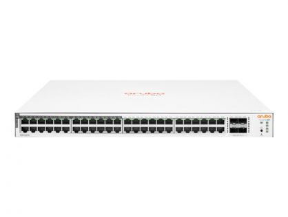 HPE Aruba Instant On 1830 48G 24p Class4 PoE 4SFP 370W Switch - Switch - smart - 24 x 10/100/1000 + 24 x 10/100/1000 (PoE+) + 4 x Gigabit SFP - desktop, rack-mountable - PoE+ (370 W)