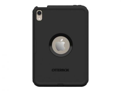 OtterBox Defender Series - Back cover for tablet - shield stand - polycarbonate, synthetic rubber - black - for Apple iPad mini (6th generation)