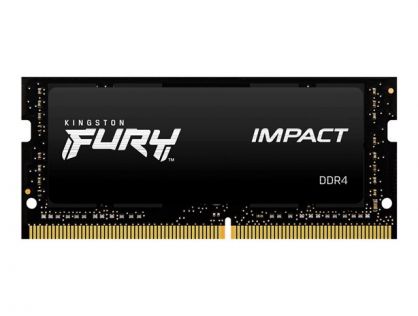 Kingston FURY Impact - DDR4 - kit - 64 GB: 2 x 32 GB - SO-DIMM 260-pin - 3200 MT/s / PC4-25600 - CL20 - 1.2 V - unbuffered - non-ECC - black