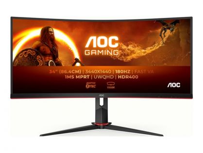 AOC CU34G2XP/BK 32" VA Curved Gaming Mon