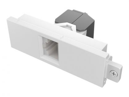Modular AV faceplate component - RJ45 cat6a module - female on front - butterfly type - bare-wire punch-down on rear - low next noise design - system warranty compliant - fixes into techconnect surrounds - plastic - white