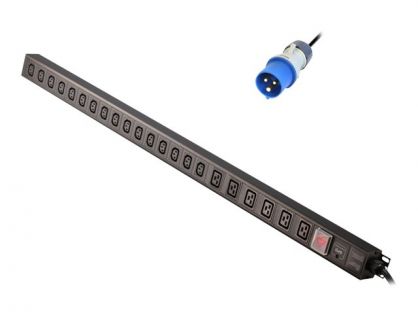 LINDY 22 Way IEC Sockets Vertical PDU with Commando Plug - power distribution unit - 8000 Watt