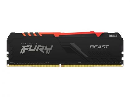 Kingston FURY Beast RGB - DDR4 - module - 16 GB - DIMM 288-pin - 2666 MHz / PC4-21300 - CL16 - 1.2 V - unbuffered - non-ECC - black