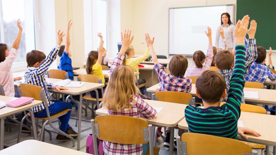 Photo of schoolchildren in a classroom setting