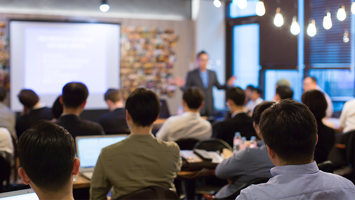 A lecture at University