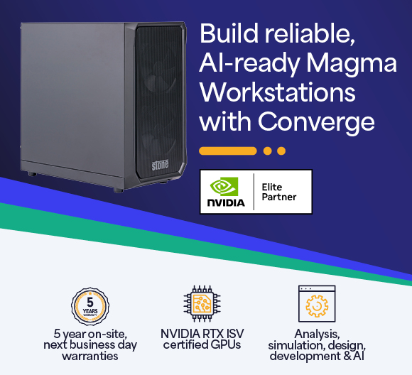 An M2 workstation from Converge UK banner