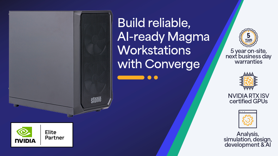 An M2 workstation from Converge UK banner