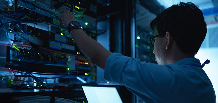 A cloud server from Converge being installed