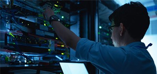 A cloud server from Converge being installed