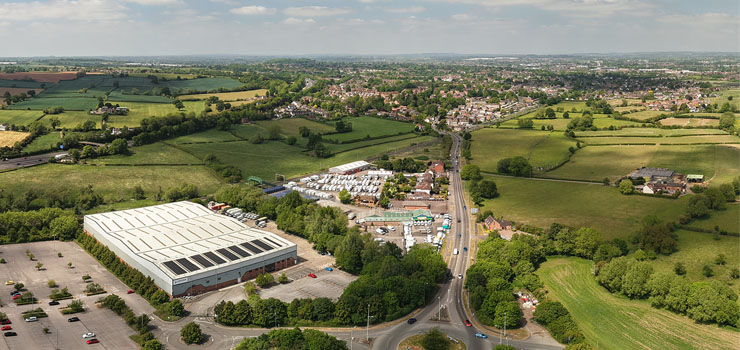 Converge HQ Building from the air
