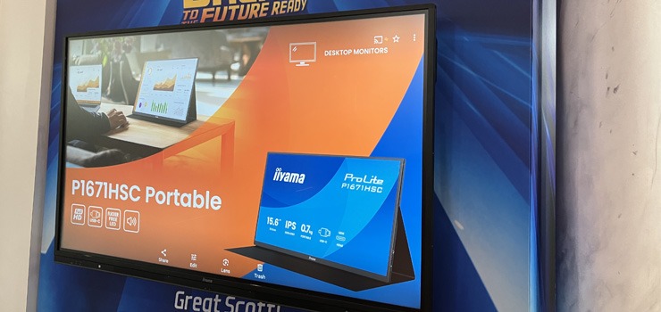 An iiyama monitor at the Converge stand BETT 2026