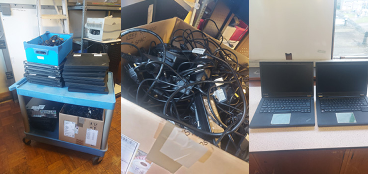 IT equipment at Fife Council ready for recycling