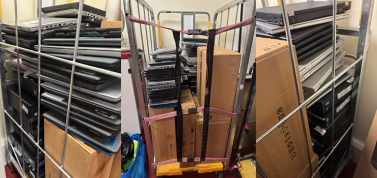 Another batch of unwanted IT Equipment ready to be recycled for Fife Council