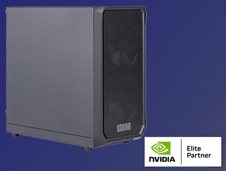A Stone device from Converge with the NVIDIA Elite Partner status logo