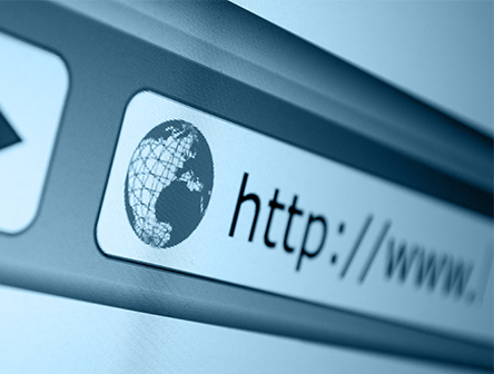 An internet browser url bar