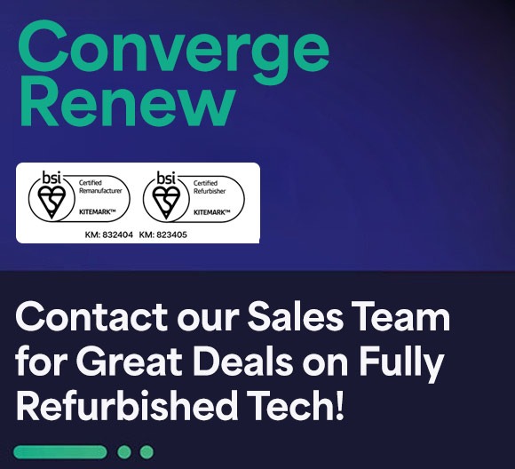 Converge Renew Banner with the BSI Kitemark Logo